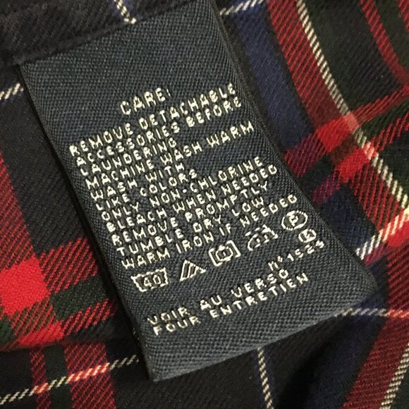 Ralph Lauren Crested Plaid 100% Cotton Flannel Button Down Shirt - Picture 9 of 15